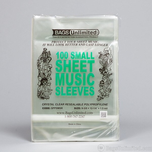 Clear Sleeve for Small Sheet Music